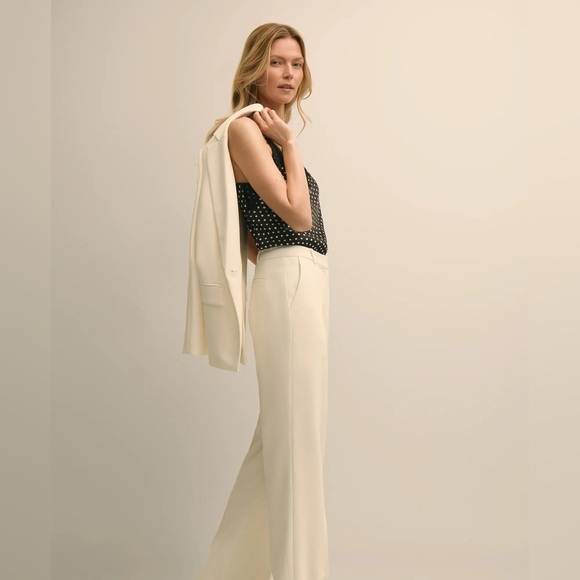 Brooks Brothers Wool Tailored Trousers – Ivory 100% Wool Womens Size 8 - Picture 2 of 5